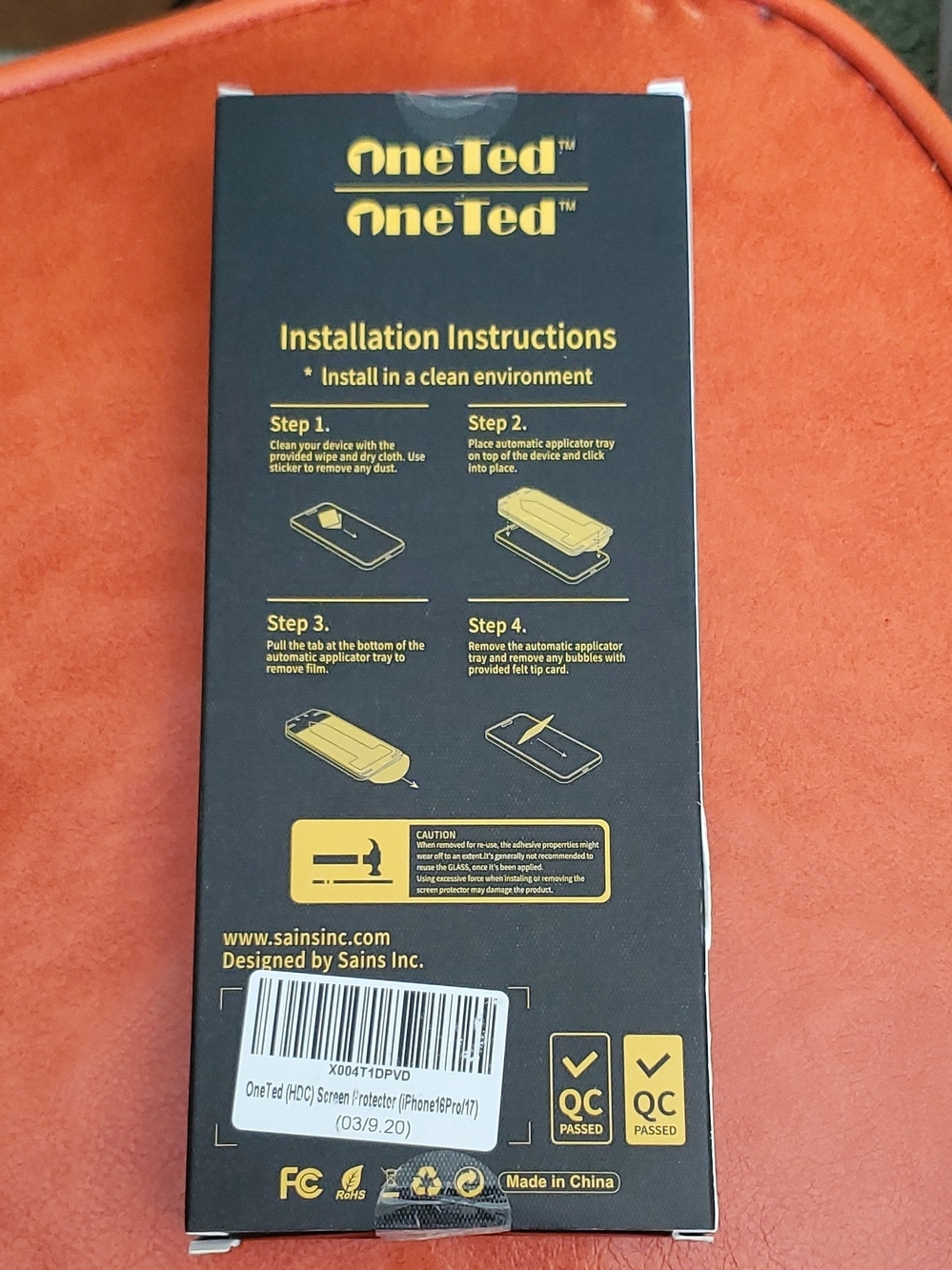 Blue Tempered Glass Screen Protector - Automatic Alignment - Picture 5 of 5